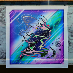 "E-X.9" 12x12" Print